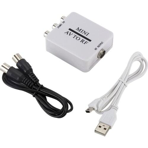 RCA/Composite A/V To RF/Coax/Coaxial Converter RF Modulator AV 2 COAX Adapter