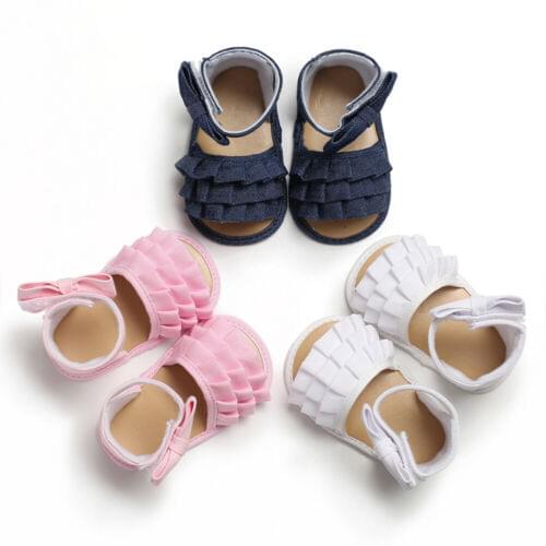 Citgeett Fashion Infant Baby Girl Soft Sole Sandals Toddler Summer Shoes Bow-Knot Sandal