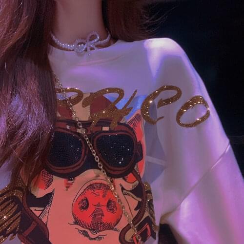 Oversized Cute Pig Print Sweatshirt Kawaii Hoodies for Women top clothes Hoody Female Itself Winter Womens Hoodies Full Sleeve