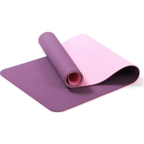Thicken Yoga Mat Anti-Slip Sport Pad Odorless for Fitness Pilates Exercise TPE 6mm QW