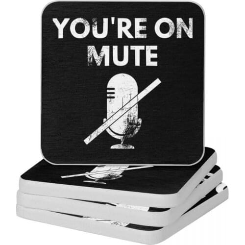 You're On Mute Diatomaceous Earth Square Round Coaster Quick-drying Cup Bonsai Mat Soap Toothbrush Pad Wholesale Diameter 10cm