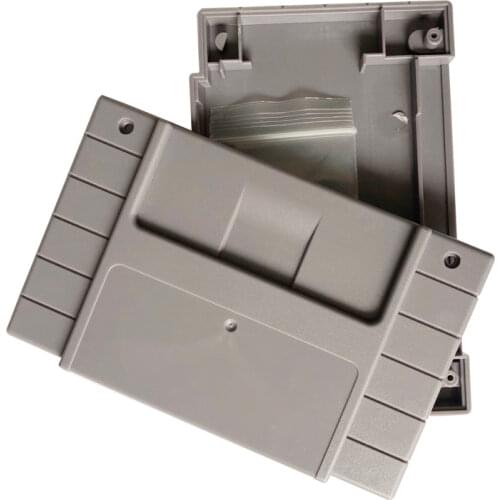 10 PCS For Nintendo SNES super unlimited game card shell case cover (2 stainless steel 3.8mm screws) gray American version