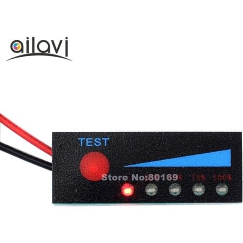 10pcs/lot 2S 7.4V Lithium Polymer Battery Tester LED Indicator Remaining Power Percentage Smart Battery Display Board