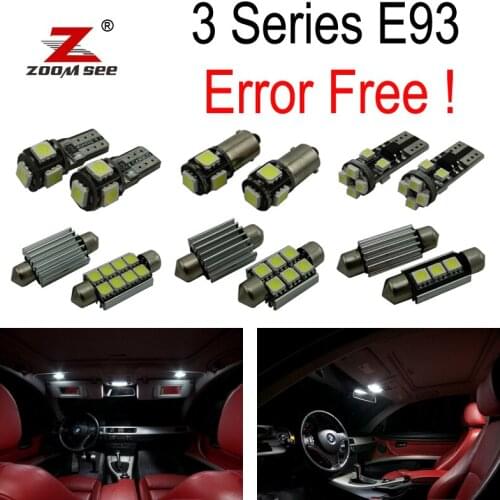 18x LED Bulb Interior reading Lights Kit for bmw 3 series E93 convertible (2006-2013) 318i 320d 320i 325d 325i 330d 330i 335i M3