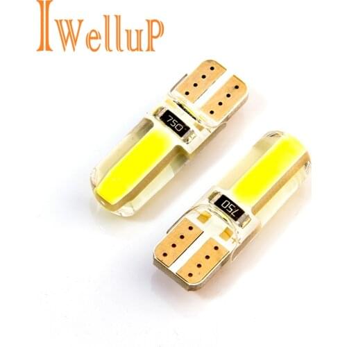 2x W5W T10 LED Bulb COB Clearance Lights Reading Lights Led T10 W5W Bulb White Blue Pink Green Yellow Led Lights for Car