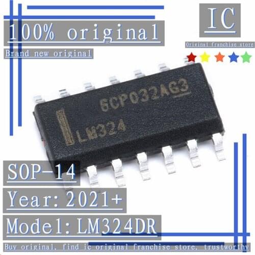 2021+100% Brand new original 10PCS-50PCS LM324DR LM324 SOP-14 Quad Operational Amplifier