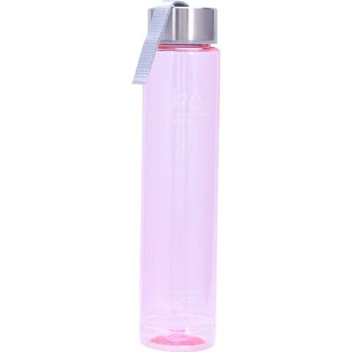 280ML Portable Transparent Bike Bicycle Sports Unbreakable Plastic Water Bottle(Color: Pink)