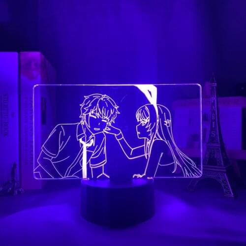 3d Anime Lamp Mai Sakurajima Figure Nightlight for Kids Bedroom Decor Night Light Birthday Gift Bunny Girl Manga Led Light