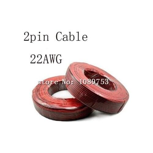 5 Meters 2Pin Extension Red Black Wire Cable Cord Copper wire for 3528 5050 5630 LED Strip Lamp 22AWG High quality