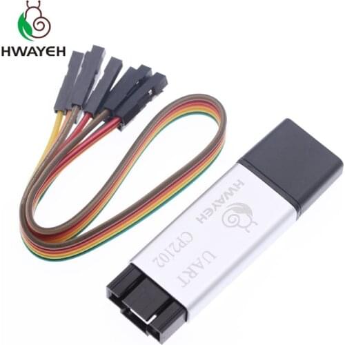 Aluminum shell CP2102 USB 2.0 to TTL UART Module 6Pin Serial Converter STC Replace FT232 Module support 5v/3.3v for arduino