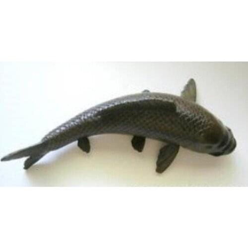 ANTIQUE Japanese bronze CARP Statue free shipping