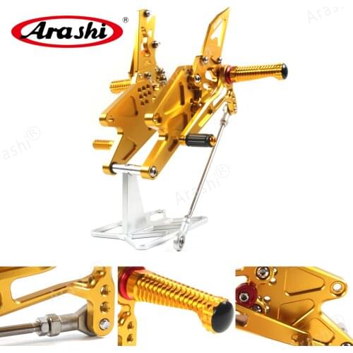 Arashi For YAMAHA MT03 MT25 2015-2018 Non-U.S.model CNC Adjustable Footrest Foot Pegs Rider Rear Sets MT 03 25 2016 2017 2018
