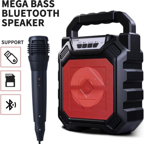Portable Waterproof Outdoor HIFI Column Speaker Wireless Bluetooth Speaker Subwoofer Sound Box Support FM Radio TF Mp3 Player