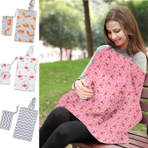 Breastfeeding Cover Baby Infant Breathable Cotton Muslin nursing cloth L large size big Nursing Cover feeding cover 60*110cm