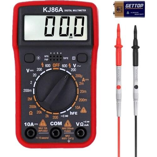 Digital Multimeter with Ohm Volt Amp and Resistance Diode Voltage Tester Meter