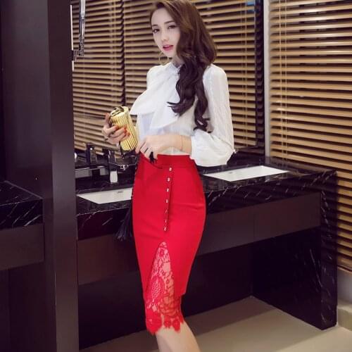DIDUQIPAO Lace Pencil Skirts