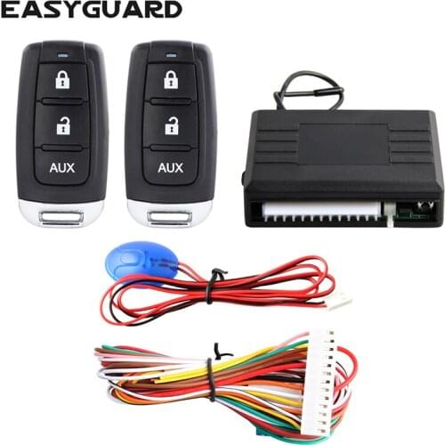 EASYGUARD Universal keyless entry system remote lock unlock remote trunk release central door lock fit for most dc12v cars