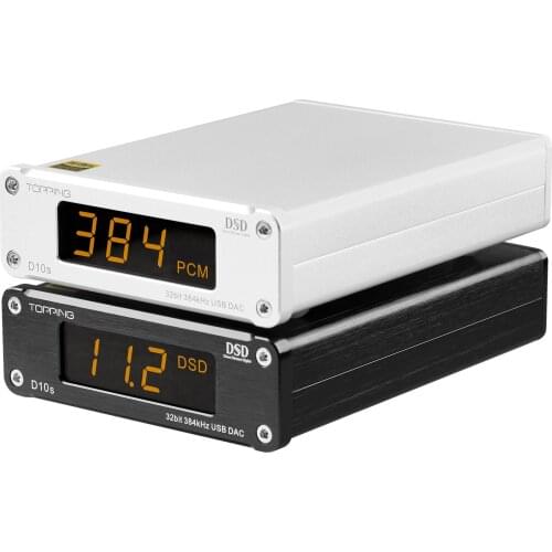 Topping D10s HiFi USB DAC XU208 ES9038Q2M DSD256 32bit/384kHz Coax/Opt/RCA Output Mini Desktop Audio Decoder