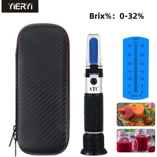 Refractometer sugar degree meter saccharimeter cutting fluid density Concentration meter 0-32% brix with black