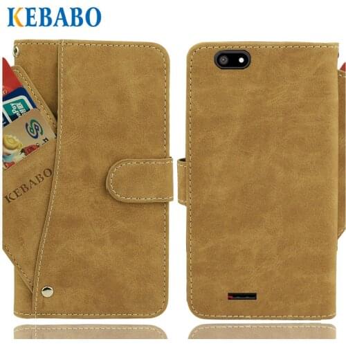 Leather Wallet Fly Nimbus 17 FS527 Case 5" Flip Vintage Leather Front Card Slots Cases Cover Business Phone Protective Bags