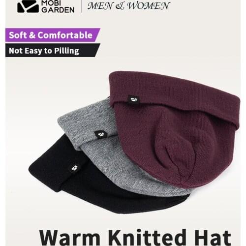 MOBI GARDEN Men Women Fashion Knitted Hat Winter Keep Warm Ear Protect Soft Breathable Cap Outdoor Travel Hiking Leisure Hat