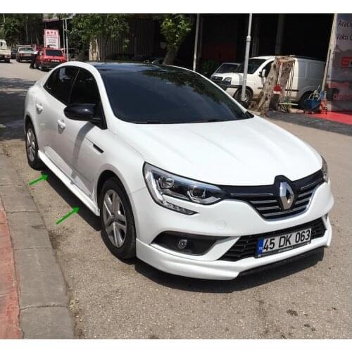 For Renault Megane Sedan&Hatchback Sill Side Bumper Attachment 2016 2017 2018 2019 2 Pcs All Colors Trim Body Kit Auto Accessory