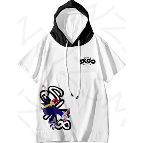 2021 NEW SK∞ SK8 the Infinity Anime short sleeve T-shirt with a cap around the loose large dress half sleeve
