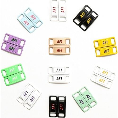 2021 New Color Matching AF1 Shoelaces Buckle Shoe Decorations Sneaker Kits Metal Lace Buckle Sports Metal Kits Shoe Accessories