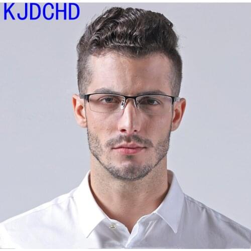 Fashion optical titanium alloy men and women myopia glasses frame business prescription glasses