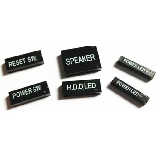 Angitu 2.54mm Dupont Front Panel +P, -P, Reset, Power SW, HDD, Speaker Connector/Housing 1 set with pins