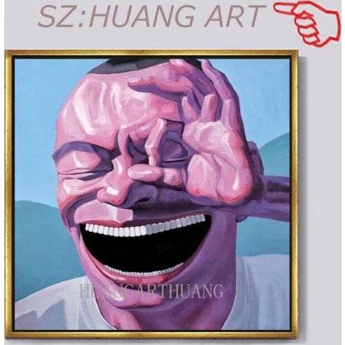 Characters of modern art funny big mouth hand-painted oil painting art photo wall painting the bedroom home decoration
