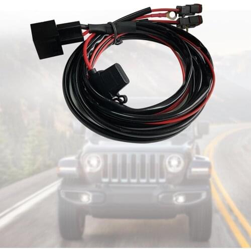 LED Light Bar Wiring Harness Kit Heavy Duty 12V On-off Switch Power Relay Blade Fuse for Off Road LED Work Light Bar Accessories