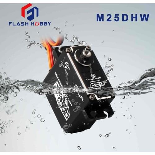 M25DHW Waterproof 25KG DC Motor High Torque Speed Robot Servo Metal Gear Digital Servo for 1/8 1/10 Scale RC Cars