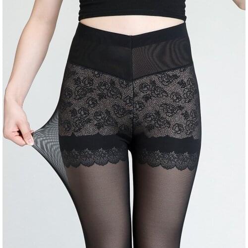 Quality Autumn Winter Woman Thick Warm Leggings Candy Color Brushed Charcoal Stretch Fleece Elastic Pants Leggings