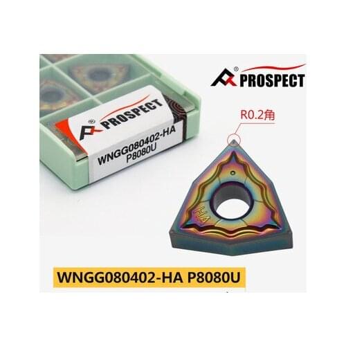 10pcs WNGG080402-HA P8080U, to cut hardened steel HRC40-55, Nano-nitride PVD coating, best quality