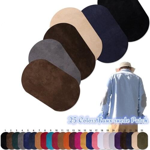 2pcs Universal Oval Sleeve Stickers Knee Patch Stickers Imitation Deer Velvet Clothing Accessories Cloth Stickers