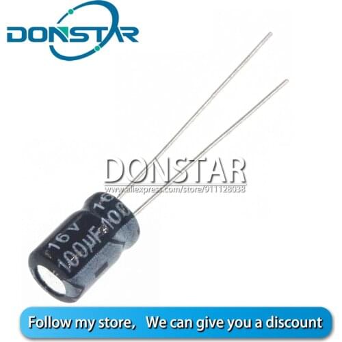 20PCS 16V 100UF Electrolytic capacitor 100UF 16V 5*11MM Aluminium electrolytic capacitor