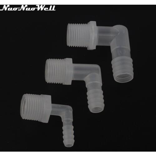 5pcs 1/2" Male Thread to 6 8 10 12 14 16 20mm 90 Degree Elbow Connector Aquarium Air line Joints Air Pump Hose Connector