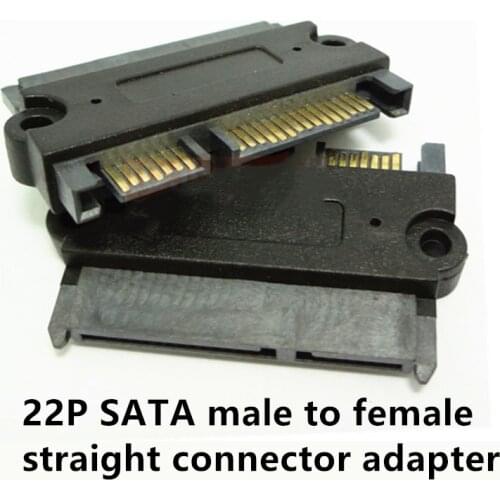 22pin SATA male to female straight connector adapter 7 + 15 male to female SATA power data converter head SATA serial port