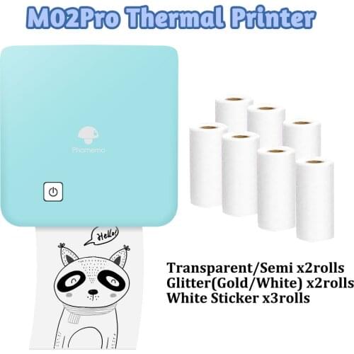 Phomemo impresora M02 Pro Wireless Printer 300dpi Thermal Sticker Printer for iOS&Android Phone DIY Bullet Journal Organization