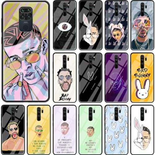 Phone Case for Xiaomi Redmi Note 9S 8 8T 9 K30 Pro K20 7 8A 9A 9C 9i Tempered Glass Funda Back Cover Yo Perreo Sola Bad Bunny