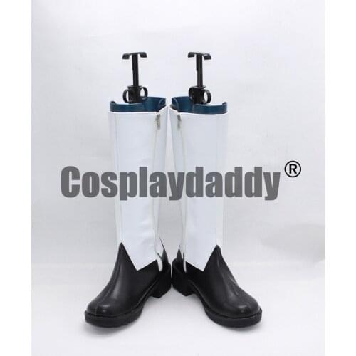 Black Butler Ciel White Long Adult Halloween Cosplay Shoes Boots X002