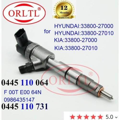 ORLTL 0445110064 Diesel Fuel Injector 0 445 110 064 3380027000 3380027010 F 00T E00 64N 0986435147 for HYUNDAI Trajet 2.0 CRDi