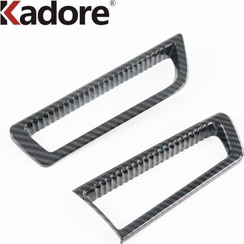 For Kia Optima 2020 2021 Carbon Fiber Car Interior Upper Air Vent Cover Trim AC Outlet Decoration Frame Trim Sticker Accessories