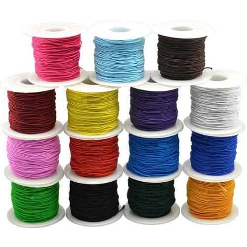 0.8mm Round Beading Elastic Cord Thread Nylon Stretch Thread/String Rubber Rope DIY for Jewelry Findings Making Bracelet 50m