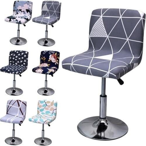 Elastic Stool Chair Cover Counter Pub Seat Case Removable Low Back Chair Slipcover Office Furniture Protector Housse de Chaise