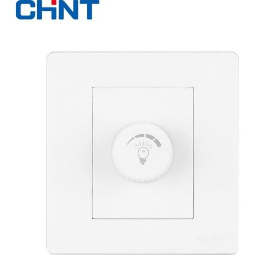 CHINT Electric Dimmer Switch Wall Switch Socket NEW2D Ivory White Panel Switch