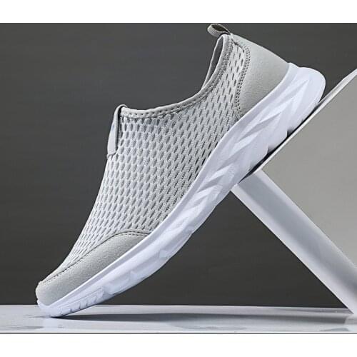 HUCDML Summer Men Casual Shoes Lightweight Couple Beach Shoes Breathable Sneakers Male Footwear Big Size 36-48