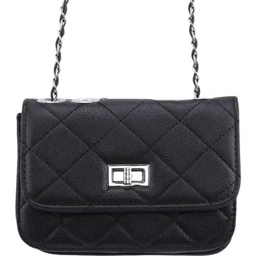 Women Small Square Bags Ladies Shoulder Bag PU Solid Color Buckle Messenger Bag Small Square Bag Casual Handbags With Chain