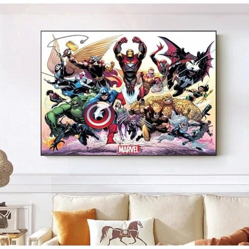 Marvel Avengers Canvas Painting Superhero Poster and Prints Room Decor Wall Art Living Room Home Decor
